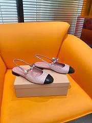 Okify Miumiu Slingback Sandals Bling Pink - 3