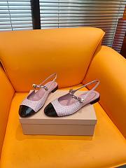 Okify Miumiu Slingback Sandals Bling Pink - 2