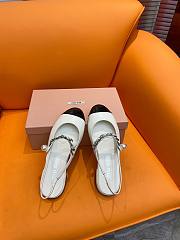 Okify Miumiu Slingback Sandals White - 3