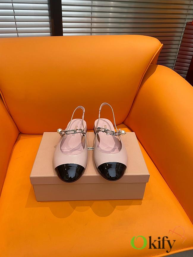 Okify Miumiu Slingback Sandals Pink - 1
