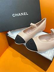 Okify Chanel Leather Flats Light Pink 13844 - 2