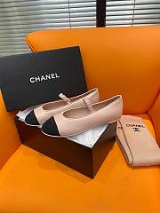 Okify Chanel Leather Flats Light Pink 13844 - 3