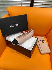 Okify Chanel Leather Flats Light Pink 13844 - 6