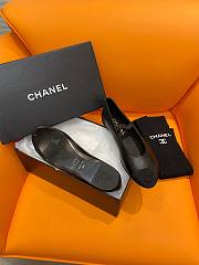 Okify Chanel Leather Flats Black 13846 - 4