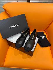 Okify Chanel Leather Flats Black 13846 - 3