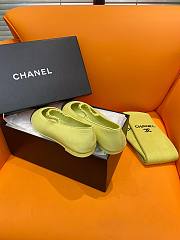 Okify Chanel Leather Flats Neon 13848 - 4