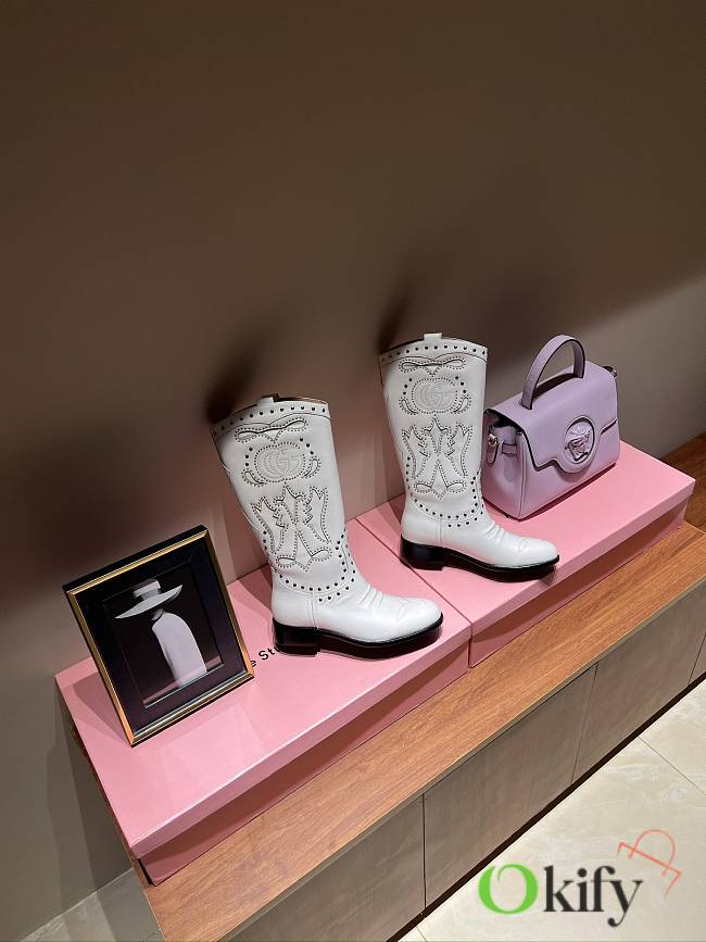 Okify Gucci Boots White 4cm 13849 - 1