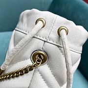 Okify Gucci GG Marmont Mini Bucket Bag White  - 3