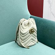 Okify Gucci GG Marmont Mini Bucket Bag White  - 5