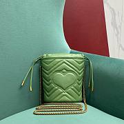 Okify Gucci GG Marmont Mini Bucket Bag Green - 4