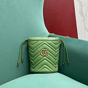Okify Gucci GG Marmont Mini Bucket Bag Green - 5