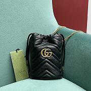 Okify Gucci GG Marmont Mini Bucket Bag Black - 1