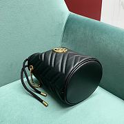 Okify Gucci GG Marmont Mini Bucket Bag Black - 2