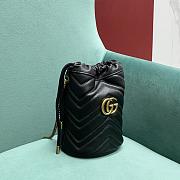 Okify Gucci GG Marmont Mini Bucket Bag Black - 5