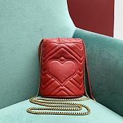 Okify Gucci GG Marmont Mini Bucket Bag Red - 2
