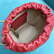 Okify Gucci GG Marmont Mini Bucket Bag Red - 3