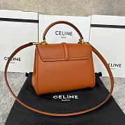Okify Celine Small 16 Bag In Satinated Calfskin Brown - 4