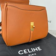 Okify Celine Mini 16 Bag In Satinated Calfskin Brown - 3