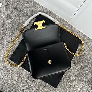 Okify Celine Medium College Bag In Shiny Calfskin Black - 4