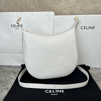 Okify Celine Heloise Bag in Supple Calfskin White