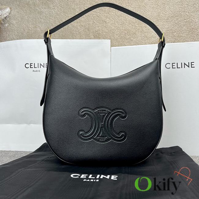 Okify Celine Heloise Bag in Supple Calfskin Black - 1