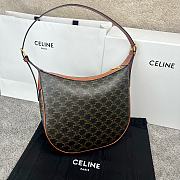 Okify Celine Heloise Bag In Triomphe Canvas And Calfskin Tan - 2