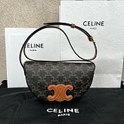 Okify Celine Besace Cuir Triomphe In Triomphe Canvas And Calfskin Tan - 6