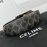 Okify Celine Besace Cuir Triomphe In Triomphe Canvas And Calfskin Tan - 3