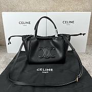 Okify Celine Small Cabas Drawstring Cuir Triomphe In Smooth Calfskin Black - 4