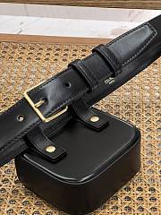 Okify Celine Belt Bag Triomphe Belt In Shiny Calfskin Black - 5
