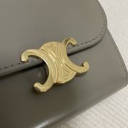 Okify Celine Small Wallet Triomphe In Shiny Calfskin Green Clay - 5
