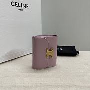 Okify Celine Small Wallet Triomphe In Shiny Calfskin Petal - 3