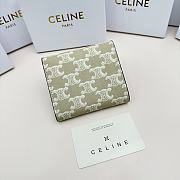 Okify Celine Small Wallet Triomphe In Triomphe Canvas Greige - 3