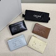 Okify Celine Zipped Card Holder In Smooth Lambskin  - 1