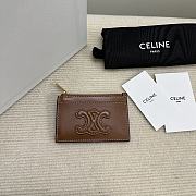 Okify Celine Zipped Card Holder In Smooth Lambskin  - 2