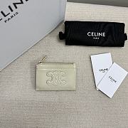 Okify Celine Zipped Card Holder In Smooth Lambskin  - 4