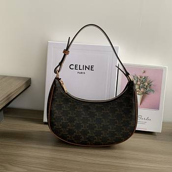 Okify Celine Ava Bag In Triomphe Canvas And Calfskin Tan