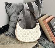 Okify Celine Ava Bag In Triomphe Canvas And Calfskin White - 1