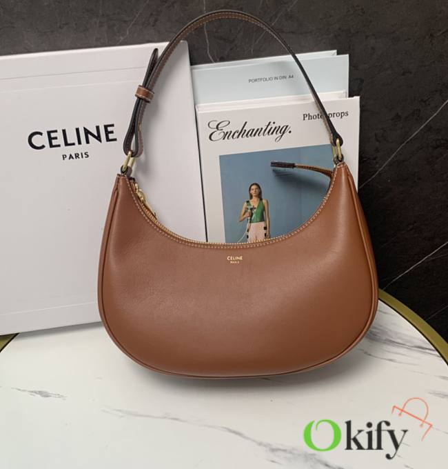 Okify Celine Ava Bag In Smooth Calfskin In Tan - 1
