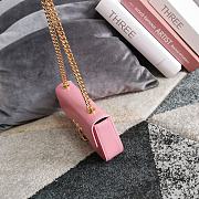 Okify Celine Chain Shoulder Bag Claude In Shiny Calfskin Pink - 4