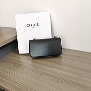 Okify Celine Chain Shoulder Bag Claude In Shiny Calfskin Black Black Hardware  - 5