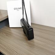 Okify Celine Chain Shoulder Bag Claude In Shiny Calfskin Black Black Hardware  - 2