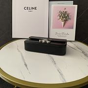Okify Celine Chain Shoulder Bag Claude In Shiny Calfskin Black Silver Hardware - 5
