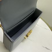 Okify Celine Chain Shoulder Bag Claude In Shiny Calfskin Blue - 6