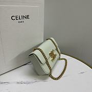 Okify Celine Chain Shoulder Bag Claude In Shiny Calfskin Green - 6