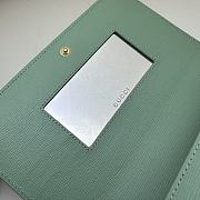 Okify Gucci Chain Wallet With Gucci Script Pale Green Leather  - 3