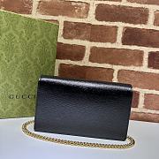 Okify Gucci Chain Wallet With Gucci Script Black Leather - 5