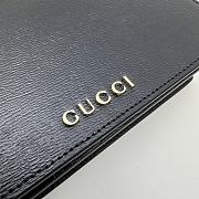 Okify Gucci Chain Wallet With Gucci Script Black Leather - 3