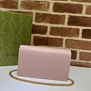 Okify Gucci Chain Wallet With Gucci Script Pink Leather - 4