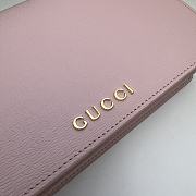 Okify Gucci Chain Wallet With Gucci Script Pink Leather - 3